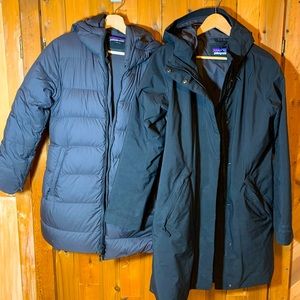 3-in-1 Patagonia women’s parka size small “Vosque” model